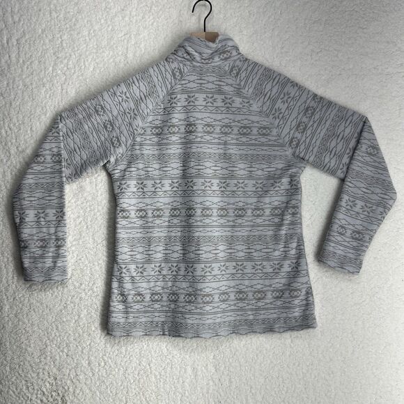 EDDIE BAUER Womens Aztec Southwest Pattern Quarter Zip Fleece Pullover Size L - Picture 5 of 9
